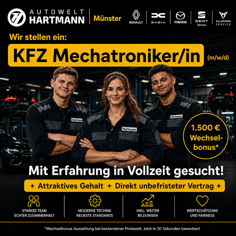 KFZ Mechatroniker / Mechatronikerin in der Autowelt Hartmann