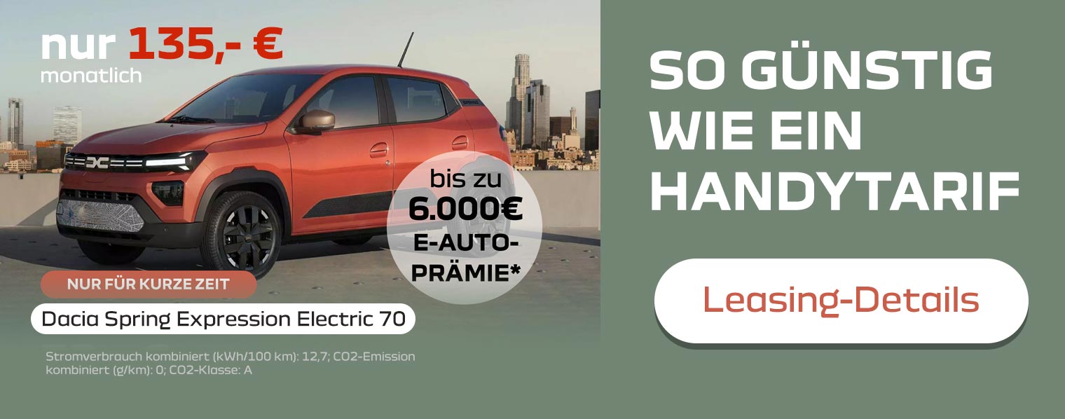 Dacia Spring mit Elektrobonus