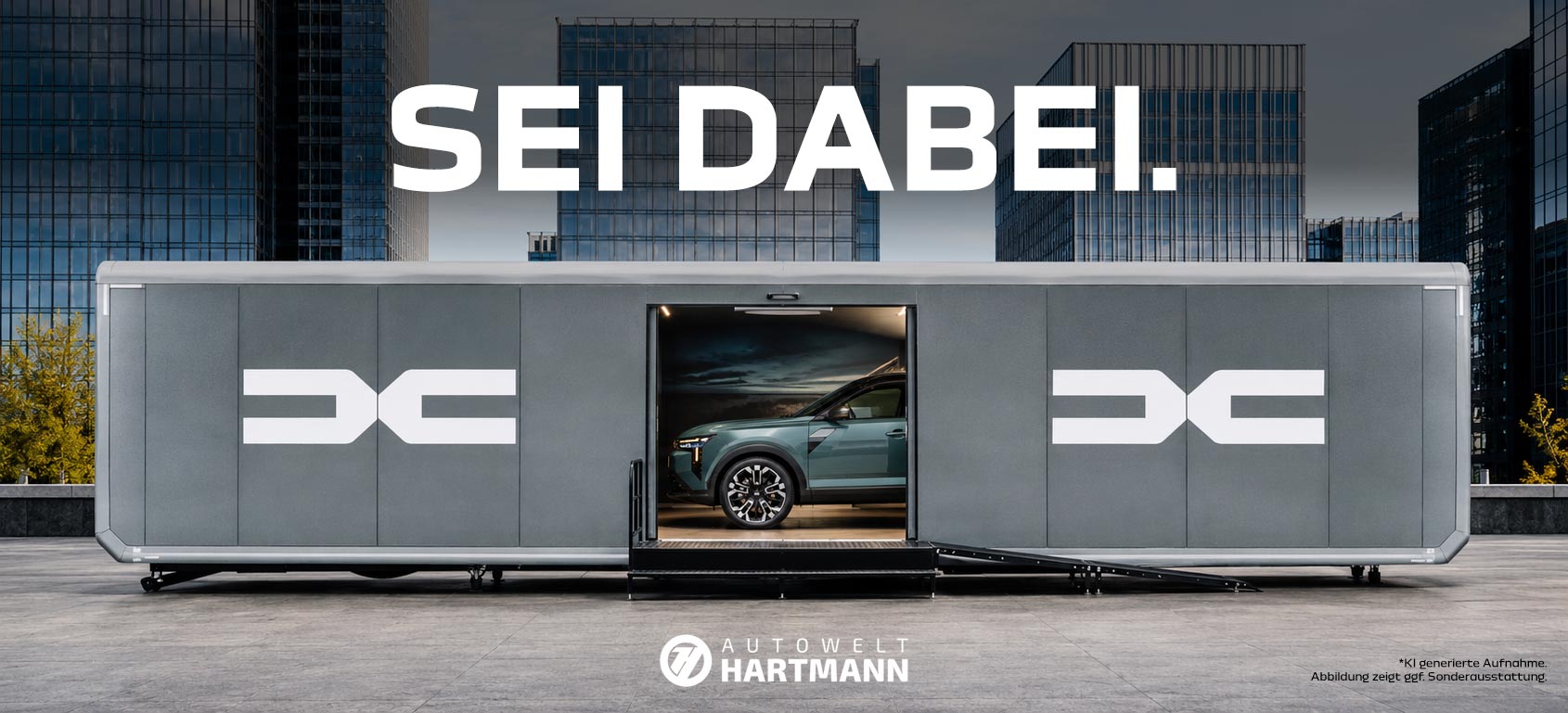 Dacia Striker Vorpremiere im Experience Container