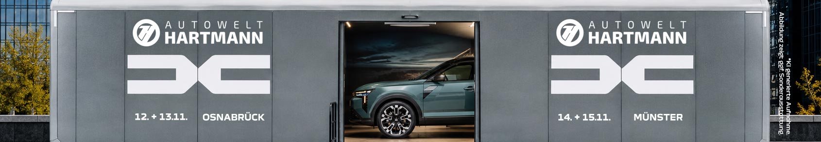 Dacia Striker Vorpremiere im Container