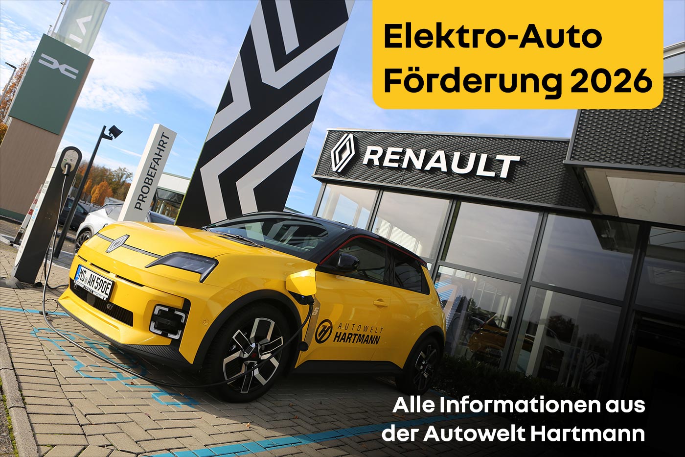 Elektroauto Förderung 2026 bei Renault, Dacia und Mazda