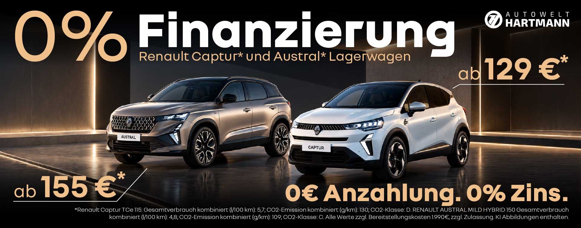 0% Finanzierung auf Lagerwagen
