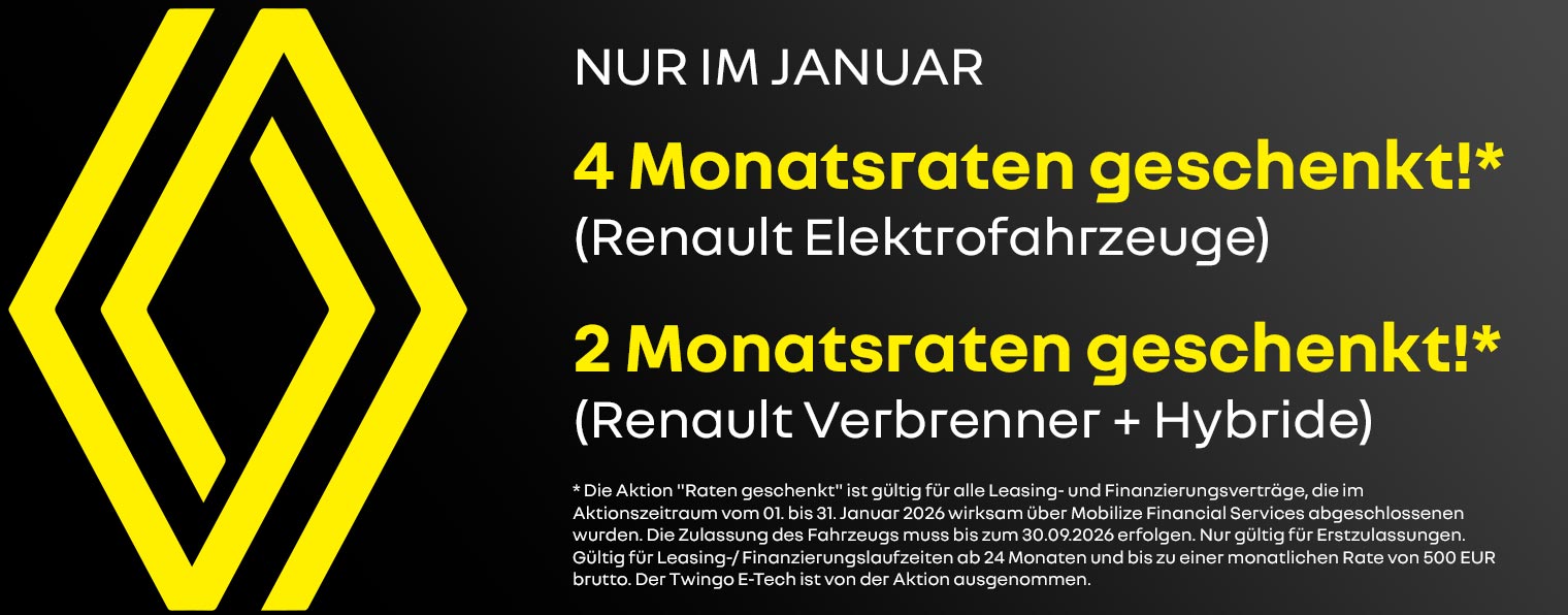 Renault Hartmann schenkt Euch 4 Raten