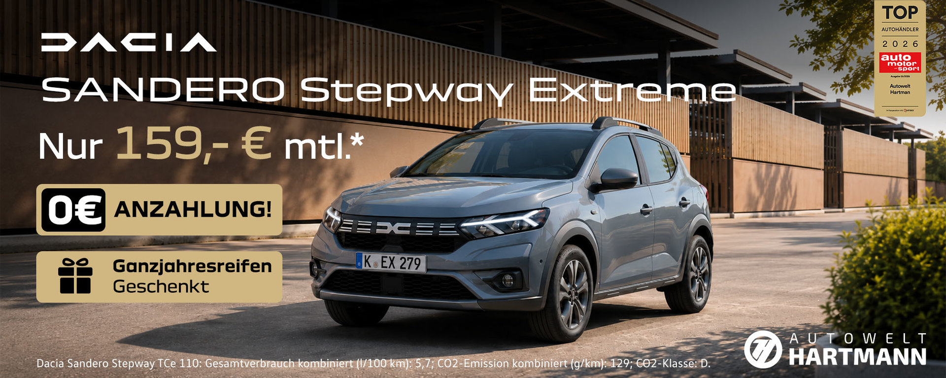 Dacia Sandero Stepway ohne Anzahlung