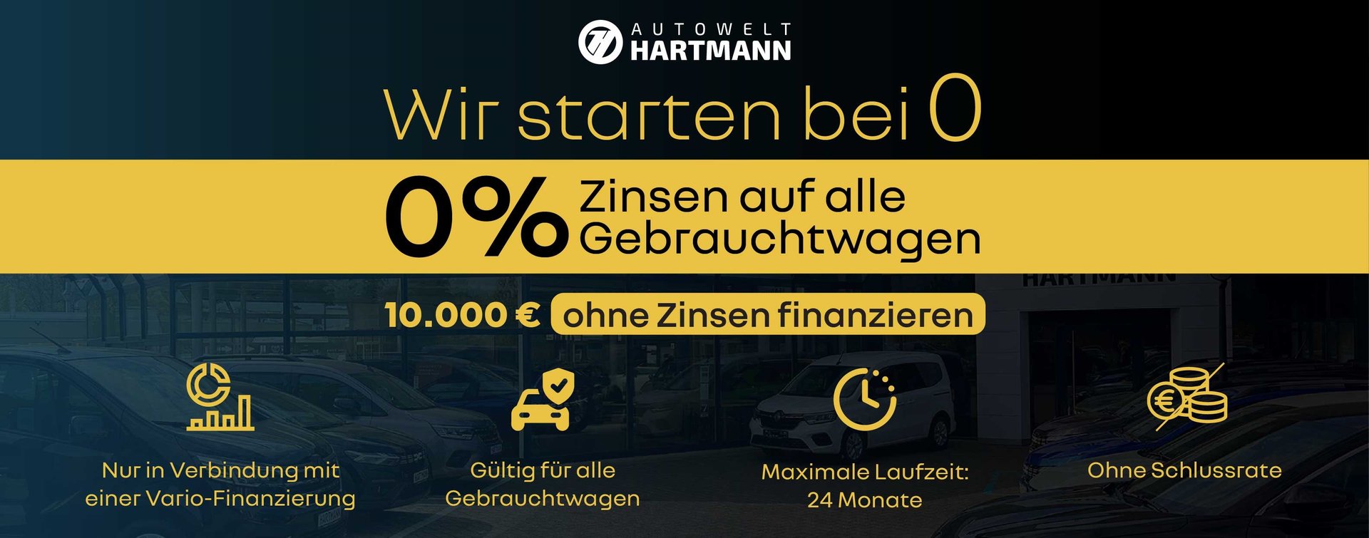 0% Zinsen auf Gebrauchtwagen